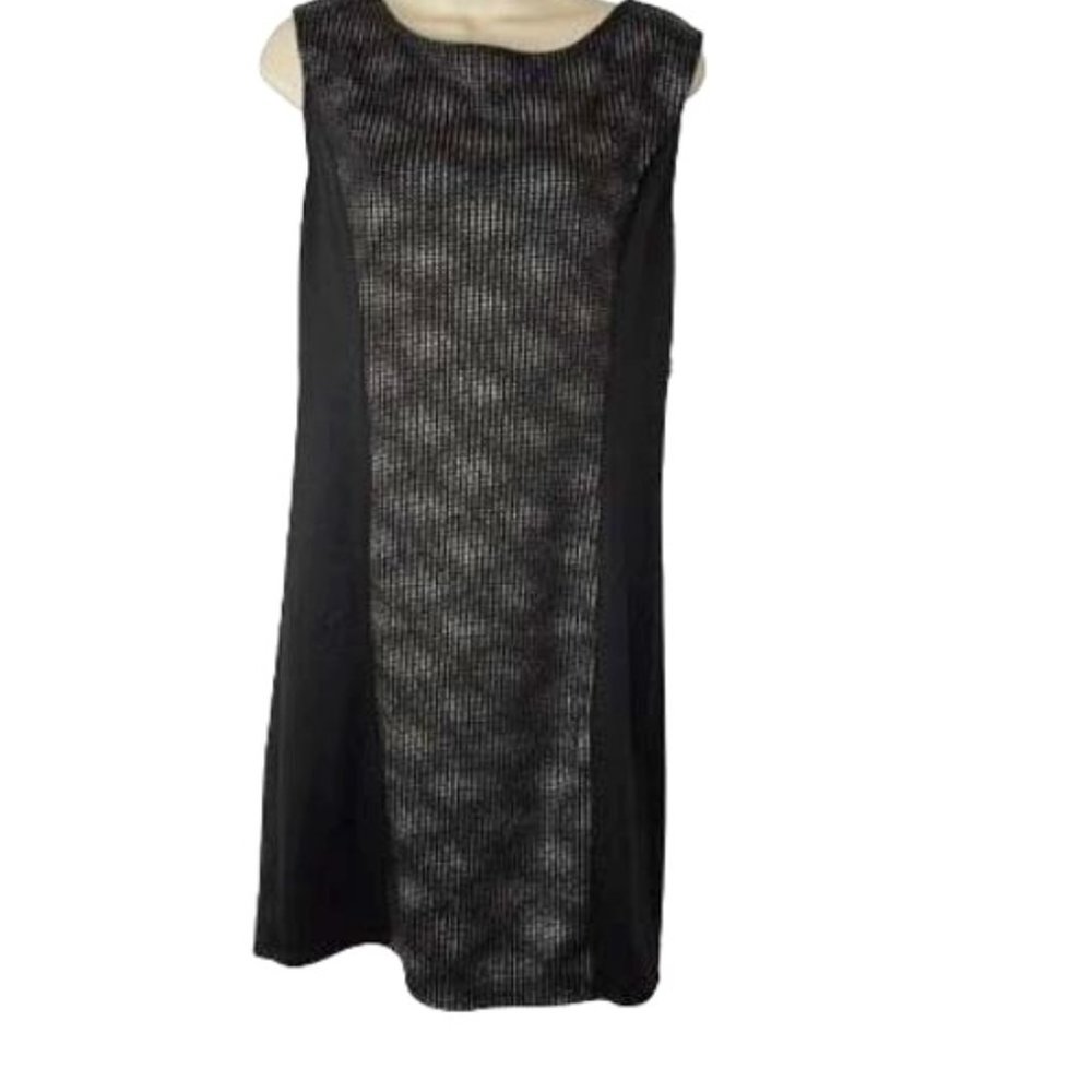Laundry By Design Black Beaded Sheath Dress